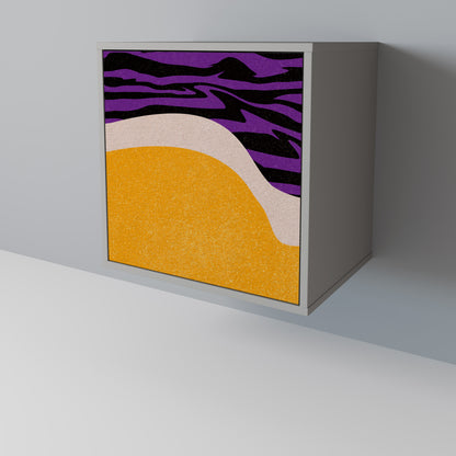 Credenza INDEPENDENT BORDER a 1 anta con finitura grigia