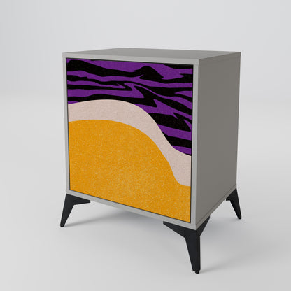 Credenza INDEPENDENT BORDER a 1 anta con finitura grigia