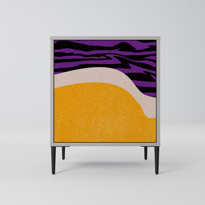 Credenza INDEPENDENT BORDER a 1 anta con finitura grigia