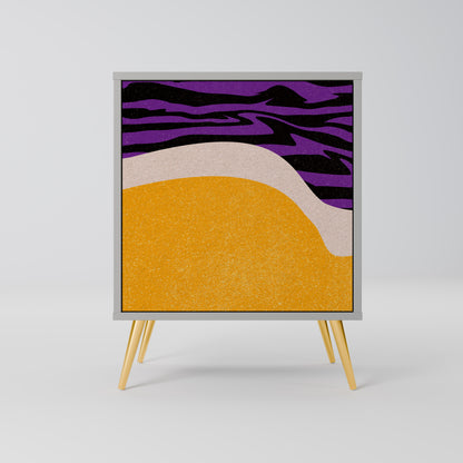 Credenza INDEPENDENT BORDER a 1 anta con finitura grigia