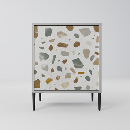 PIECES OF TOMORROW 1-Door Sideboard in Grey Finish