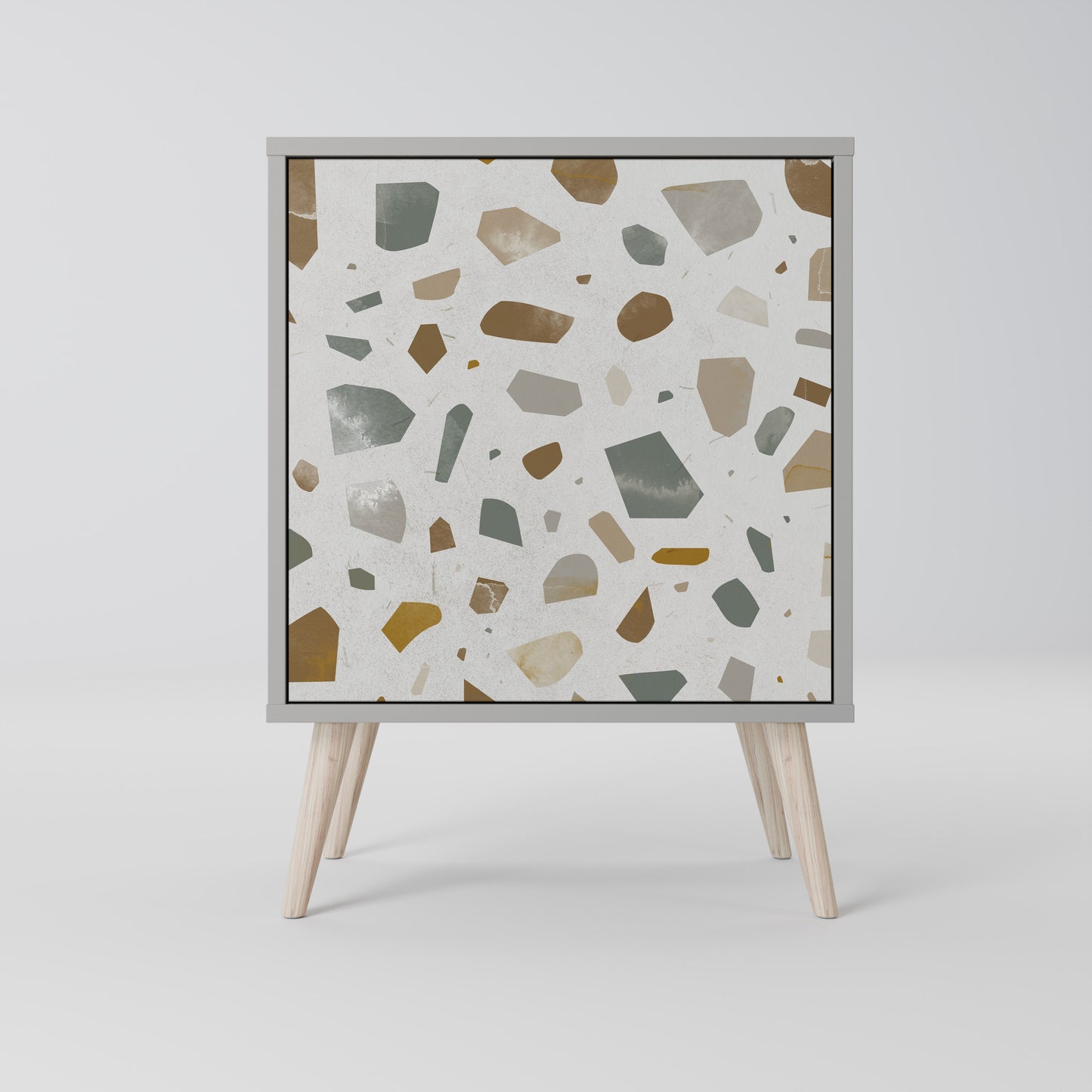 PIECES OF TOMORROW 1-Door Sideboard in Grey Finish