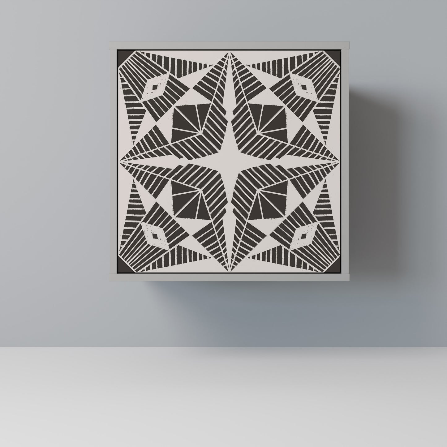 MONOCHROME NEXUS 1-Door Sideboard in Grey Finish