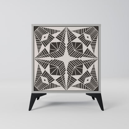 MONOCHROME NEXUS 1-Door Sideboard in Grey Finish