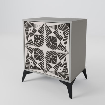 MONOCHROME NEXUS 1-Door Sideboard in Grey Finish