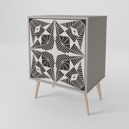 MONOCHROME NEXUS 1-Door Sideboard in Grey Finish