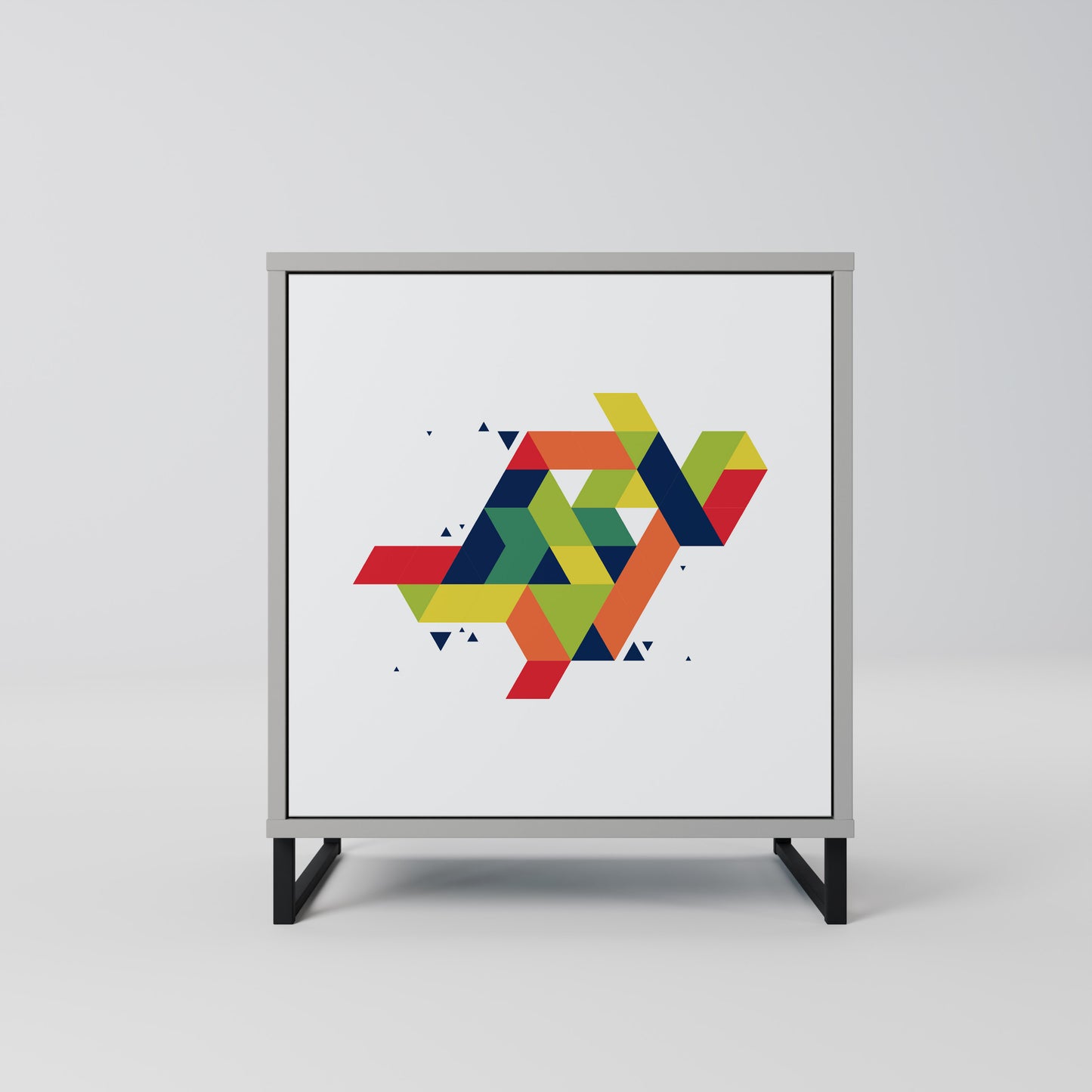 Credenza FUTURE SIGN a 1 anta in finitura grigia