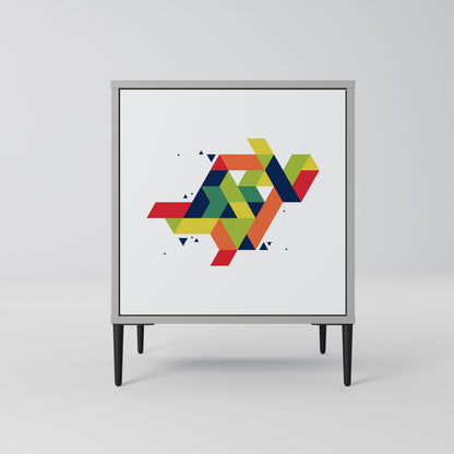 Credenza FUTURE SIGN a 1 anta in finitura grigia