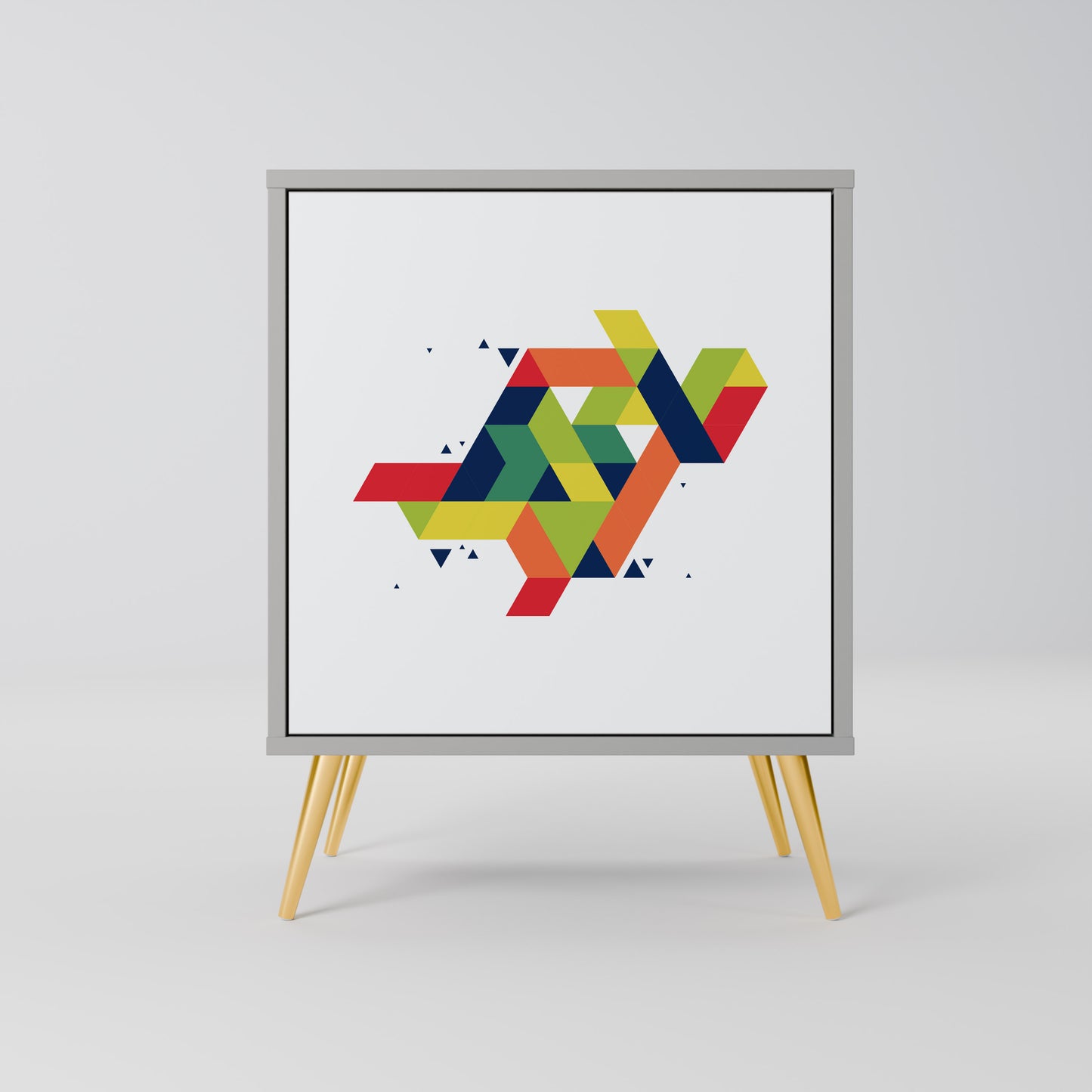 Credenza FUTURE SIGN a 1 anta in finitura grigia