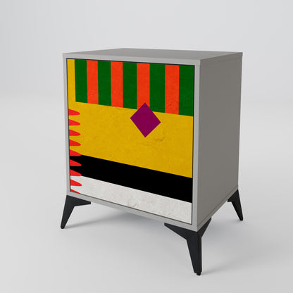 Credenza VIVID ART a 1 anta con finitura grigia