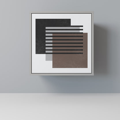 Credenza SHADOW SYNCHRONY a 1 anta con finitura grigia