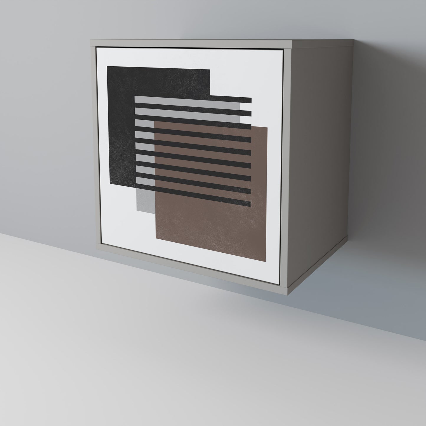 Credenza SHADOW SYNCHRONY a 1 anta con finitura grigia