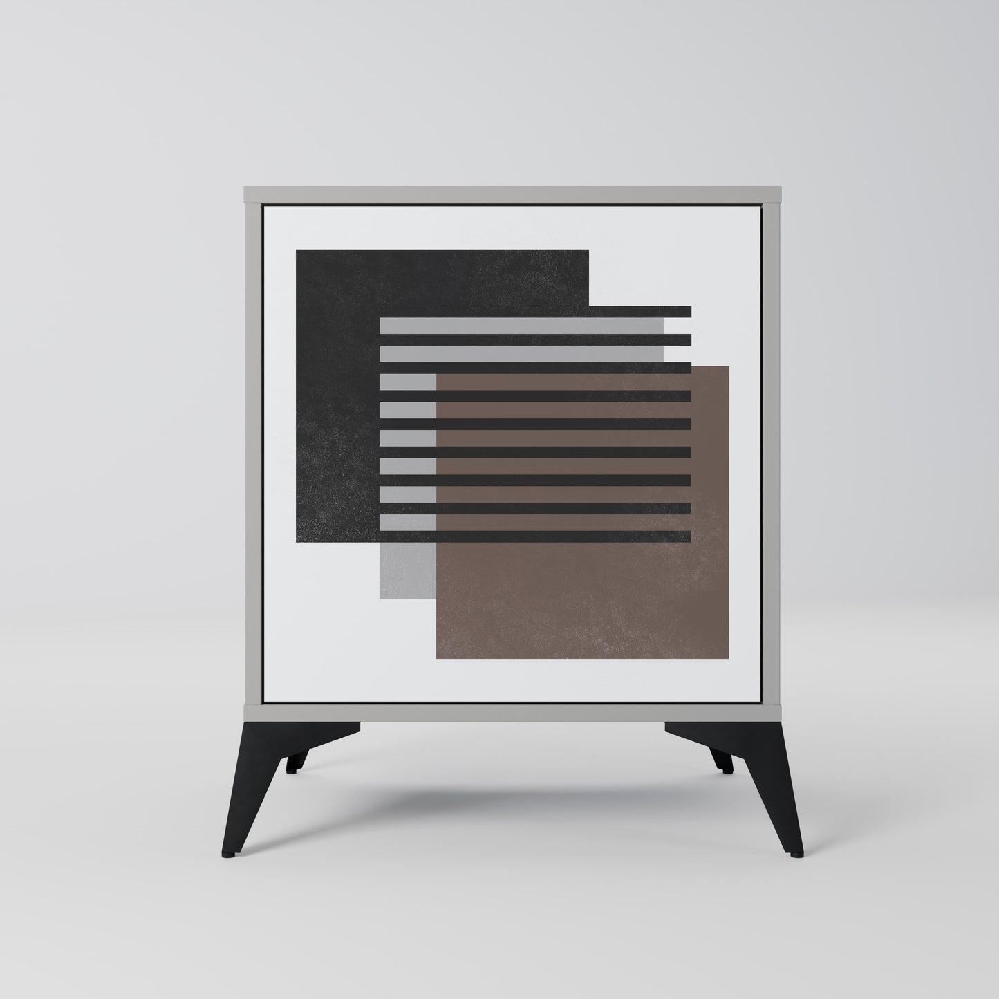 Credenza SHADOW SYNCHRONY a 1 anta con finitura grigia