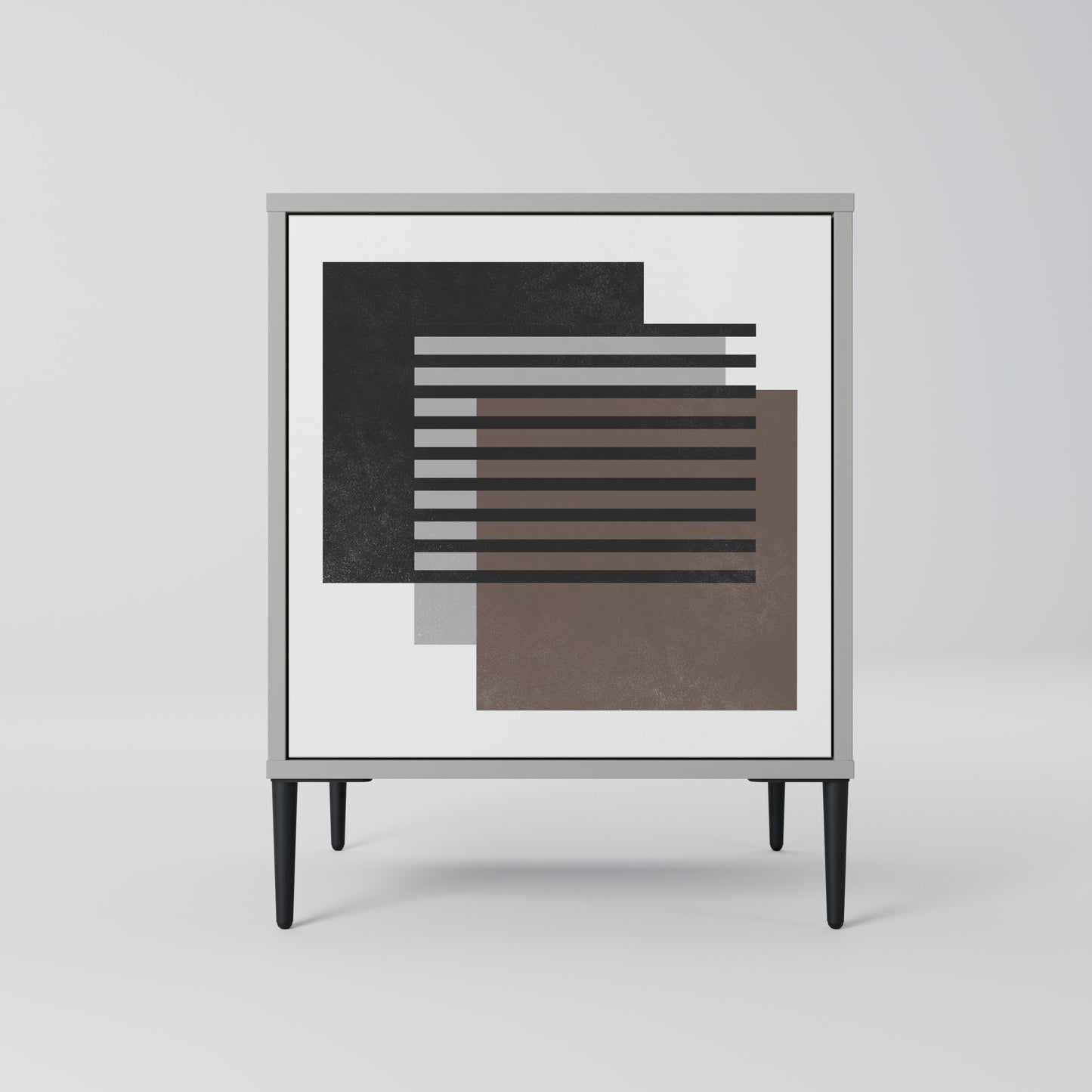 Credenza SHADOW SYNCHRONY a 1 anta con finitura grigia