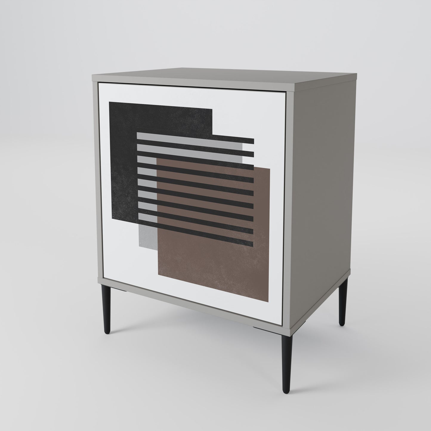 Credenza SHADOW SYNCHRONY a 1 anta con finitura grigia