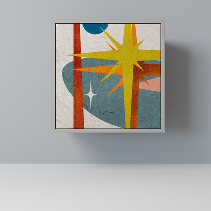 Credenza a 1 anta INTERSTELLAR VIBES in finitura grigia