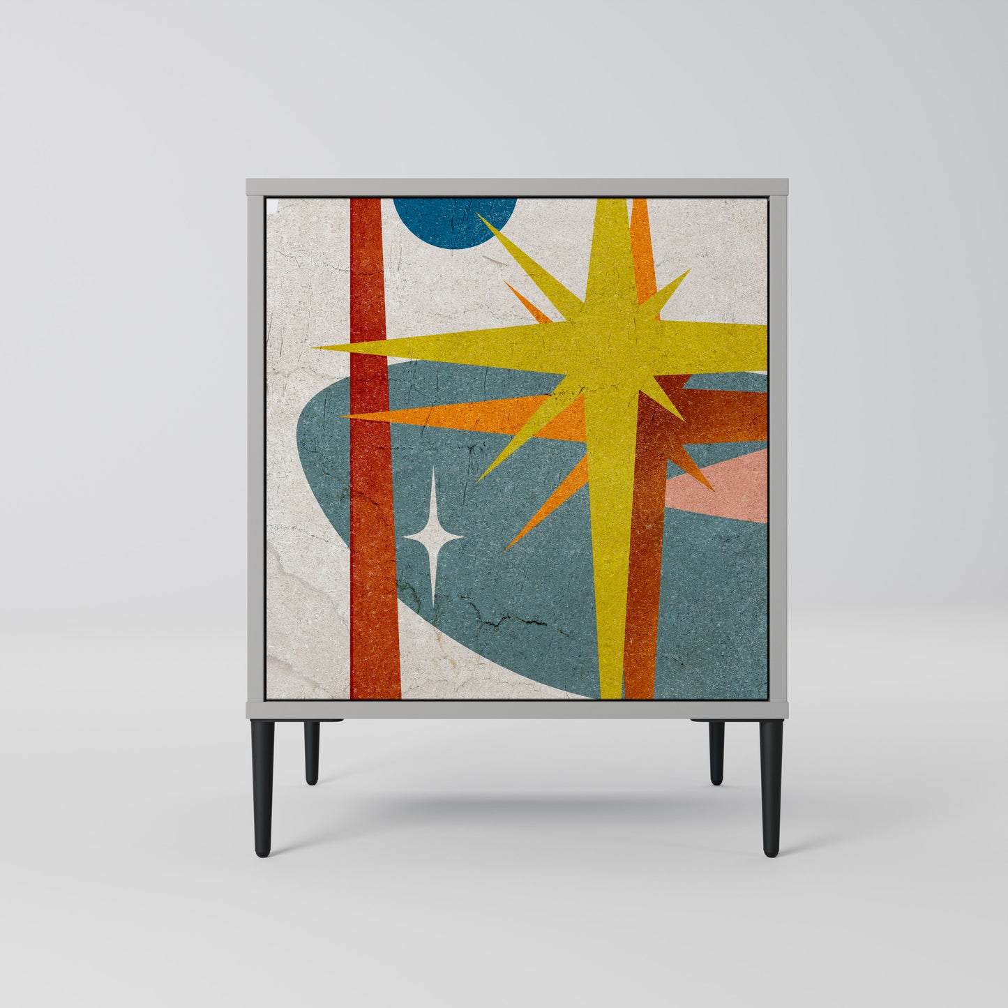 Credenza a 1 anta INTERSTELLAR VIBES in finitura grigia