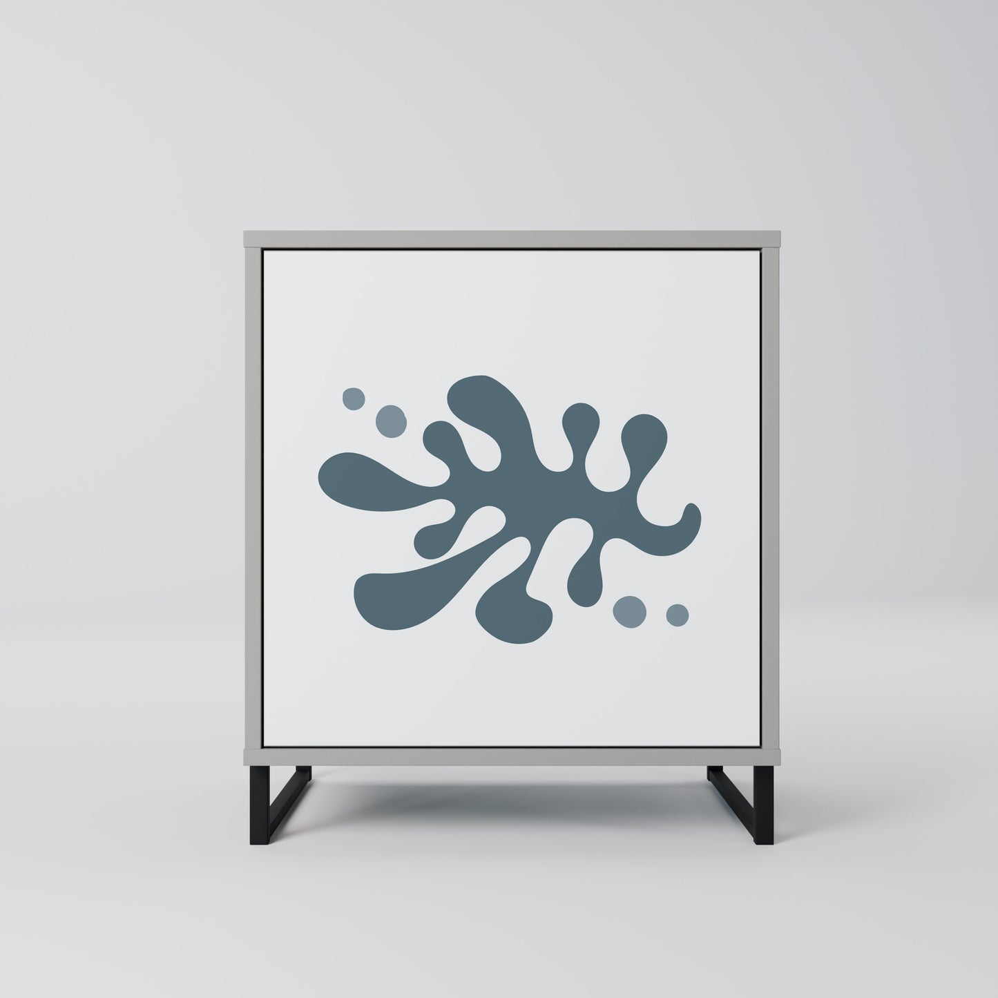 WONDERLAND VEGETATION 1-Door Sideboard in Grey Finish