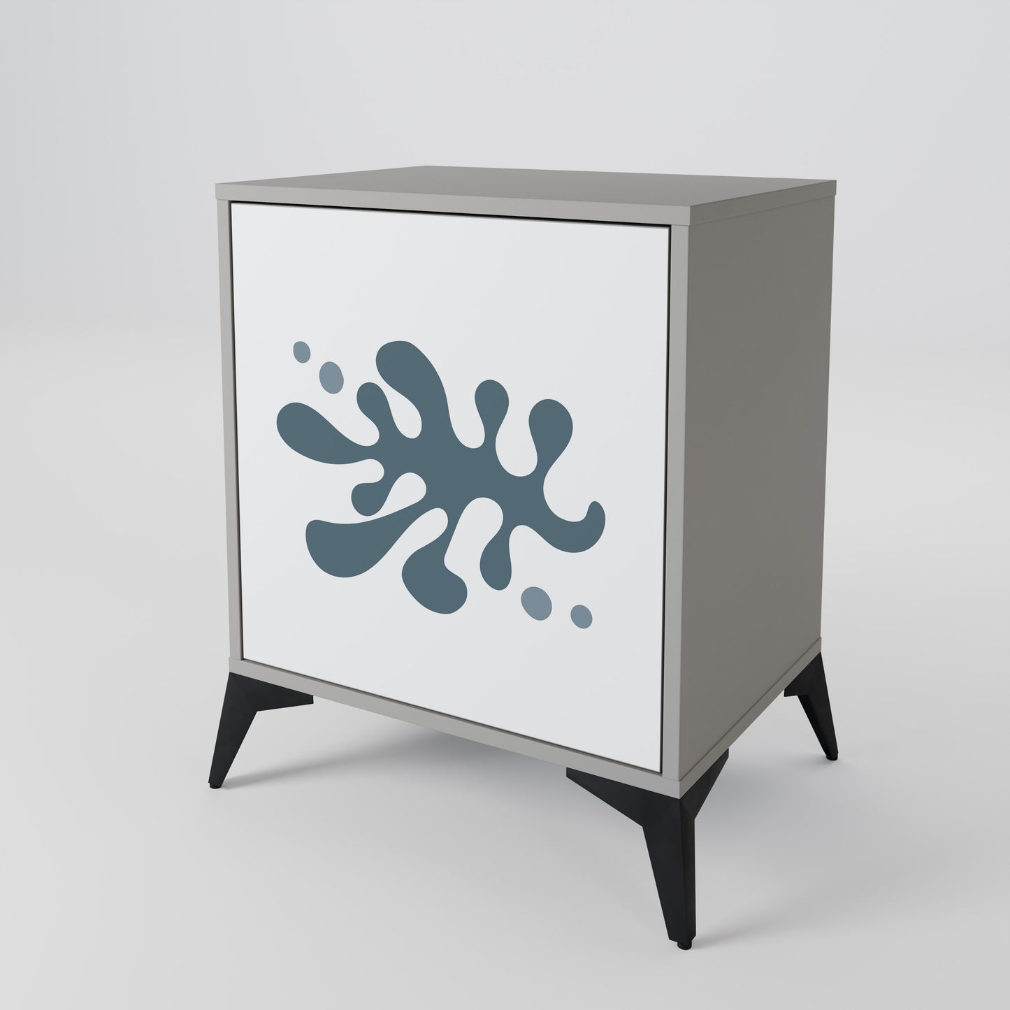 WONDERLAND VEGETATION 1-Door Sideboard in Grey Finish