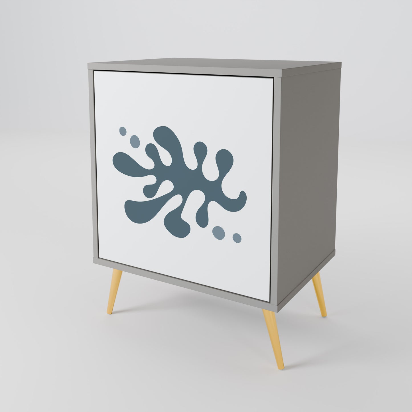 WONDERLAND VEGETATION 1-Door Sideboard in Grey Finish