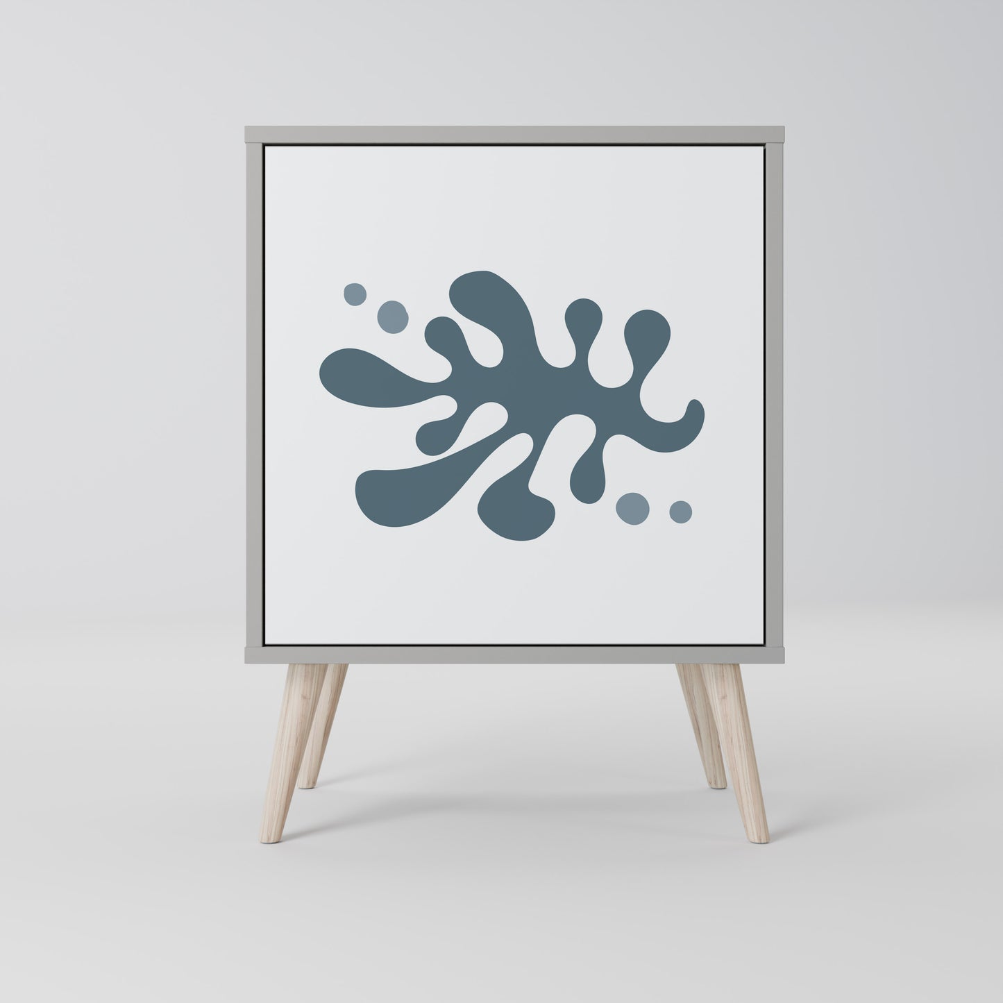 WONDERLAND VEGETATION 1-Door Sideboard in Grey Finish