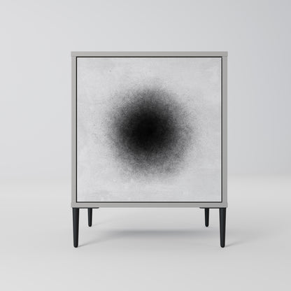 Credenza BLACK HOLE a 1 anta con finitura grigia