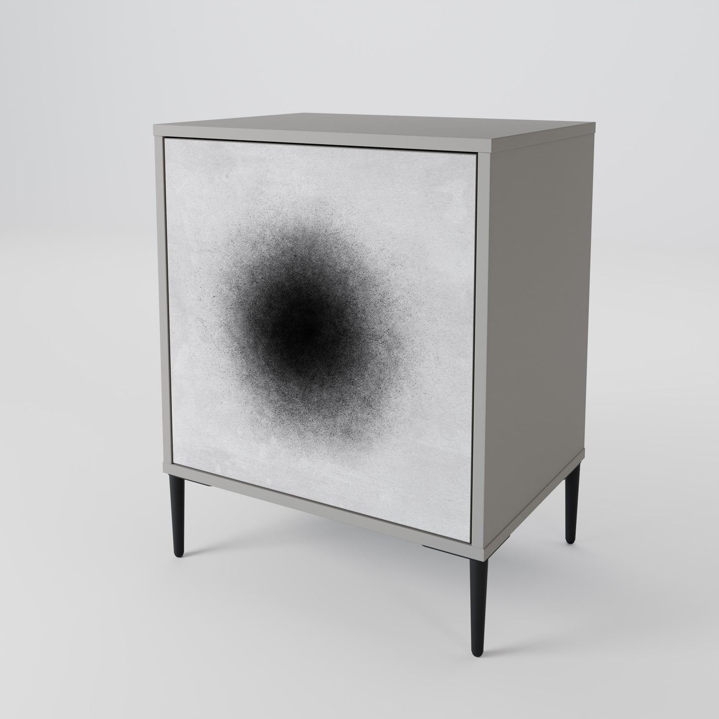 Credenza BLACK HOLE a 1 anta con finitura grigia