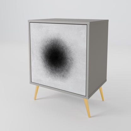 Credenza BLACK HOLE a 1 anta con finitura grigia