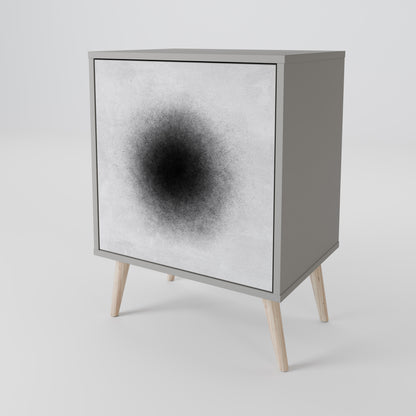 Credenza BLACK HOLE a 1 anta con finitura grigia