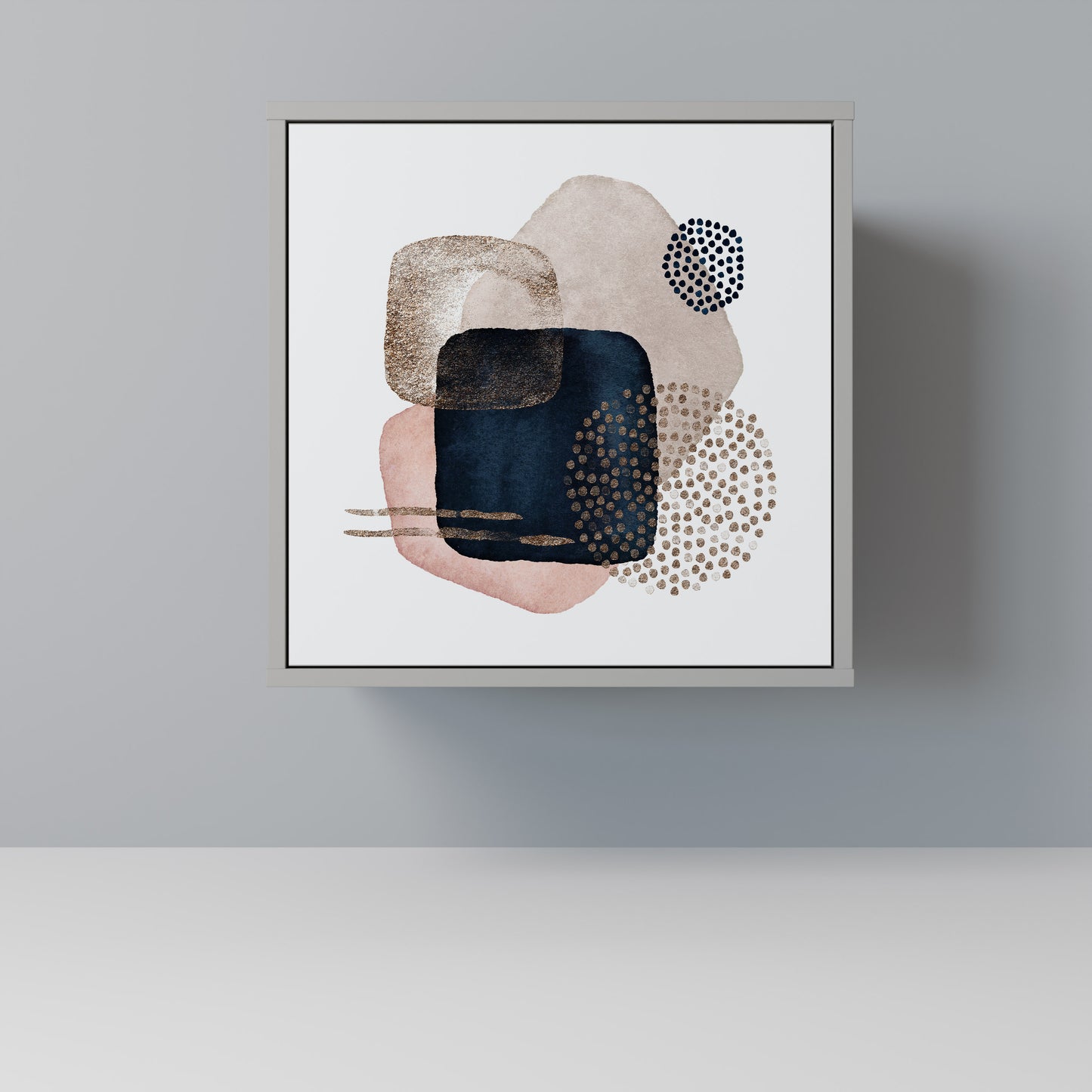 COLORFUL SHAPES 1-Door Sideboard in Grey Finish