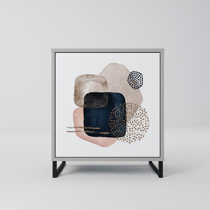 COLORFUL SHAPES 1-Door Sideboard in Grey Finish