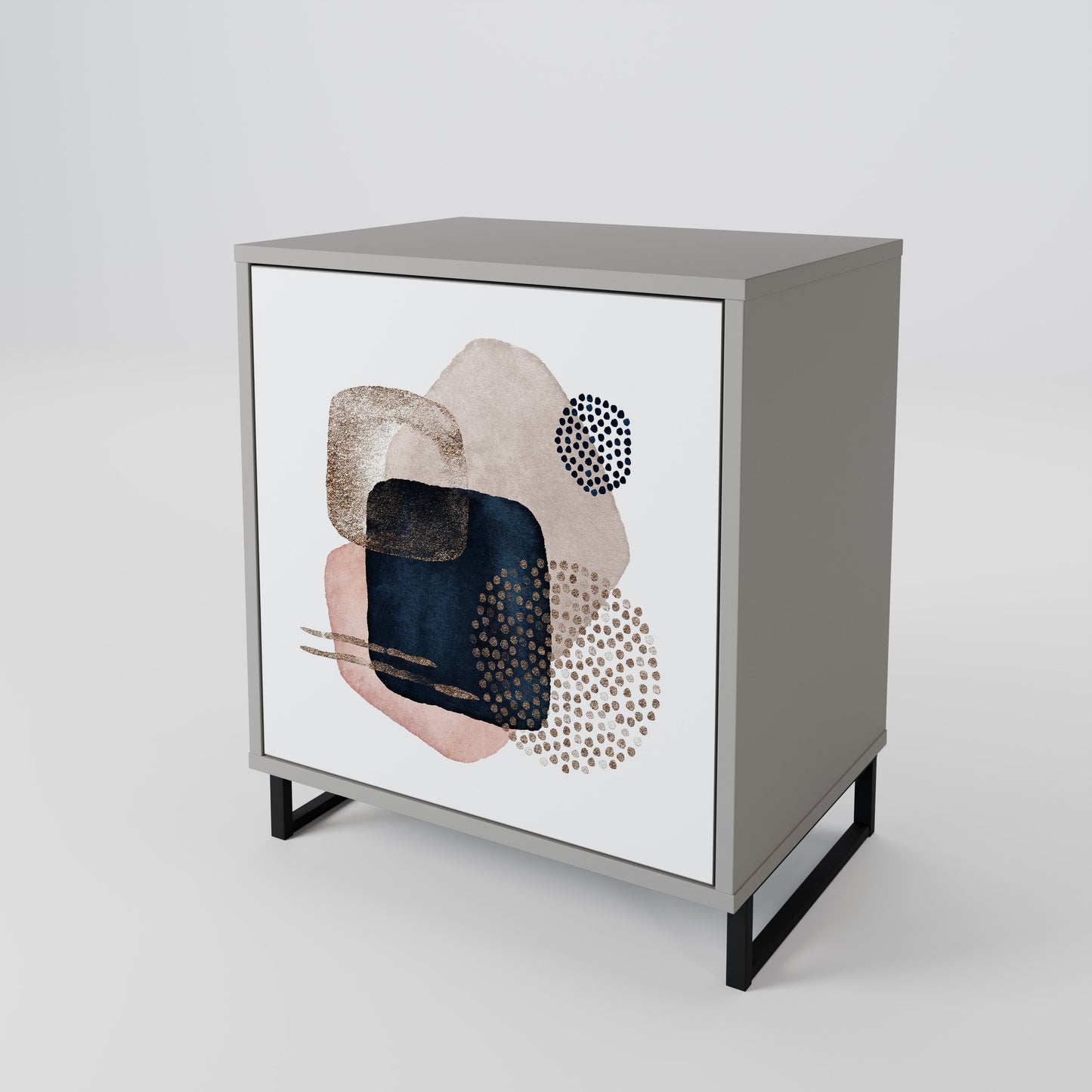 COLORFUL SHAPES 1-Door Sideboard in Grey Finish