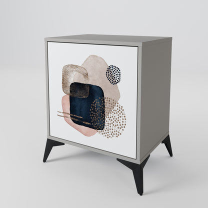 COLORFUL SHAPES 1-Door Sideboard in Grey Finish