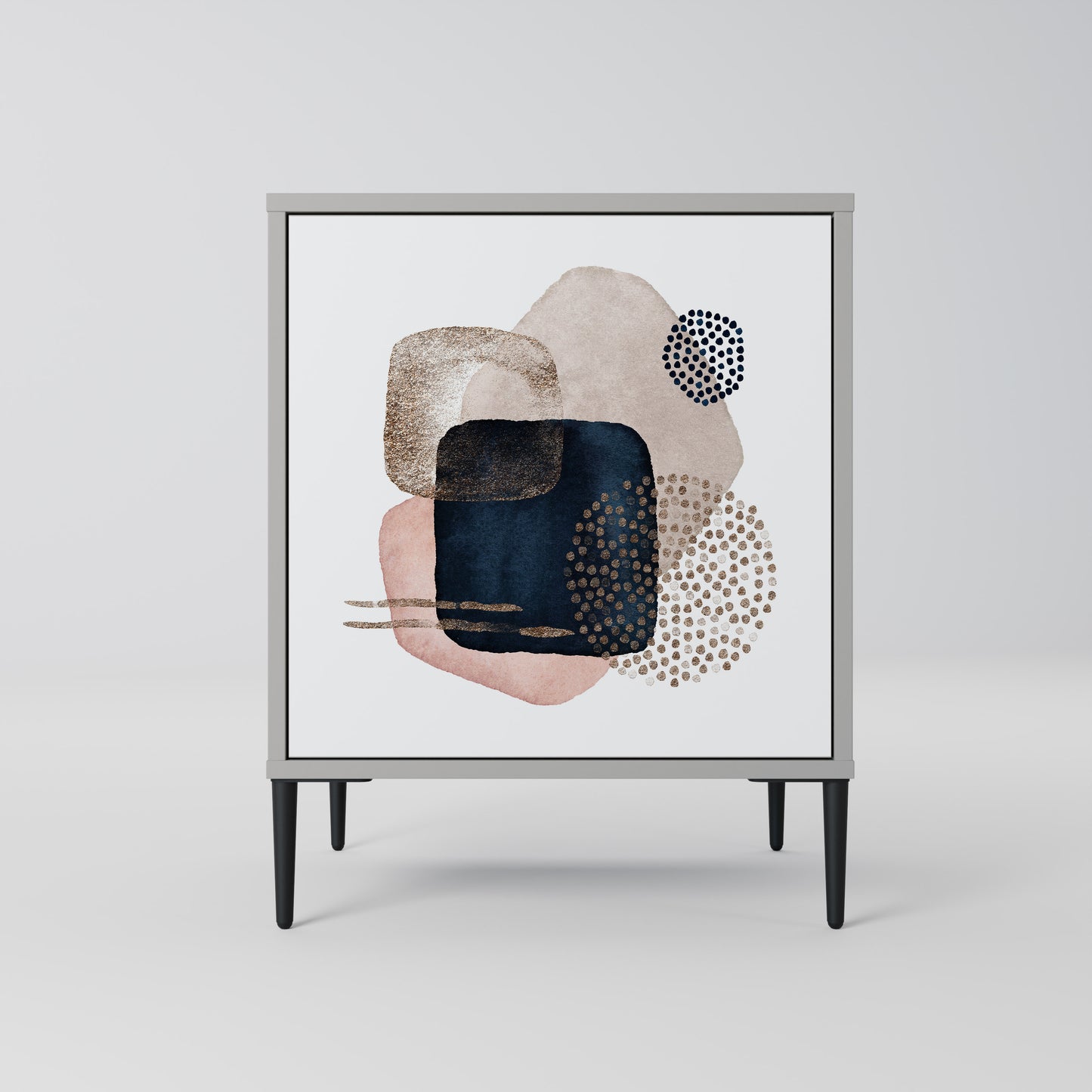 COLORFUL SHAPES 1-Door Sideboard in Grey Finish