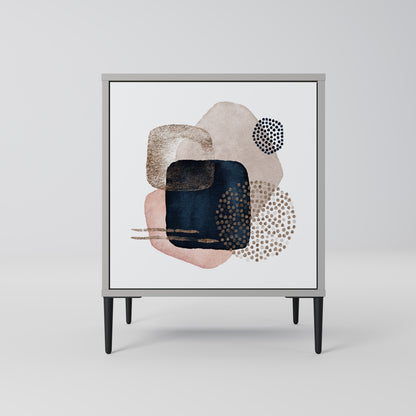 COLORFUL SHAPES 1-Door Sideboard in Grey Finish