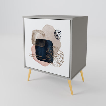 COLORFUL SHAPES 1-Door Sideboard in Grey Finish