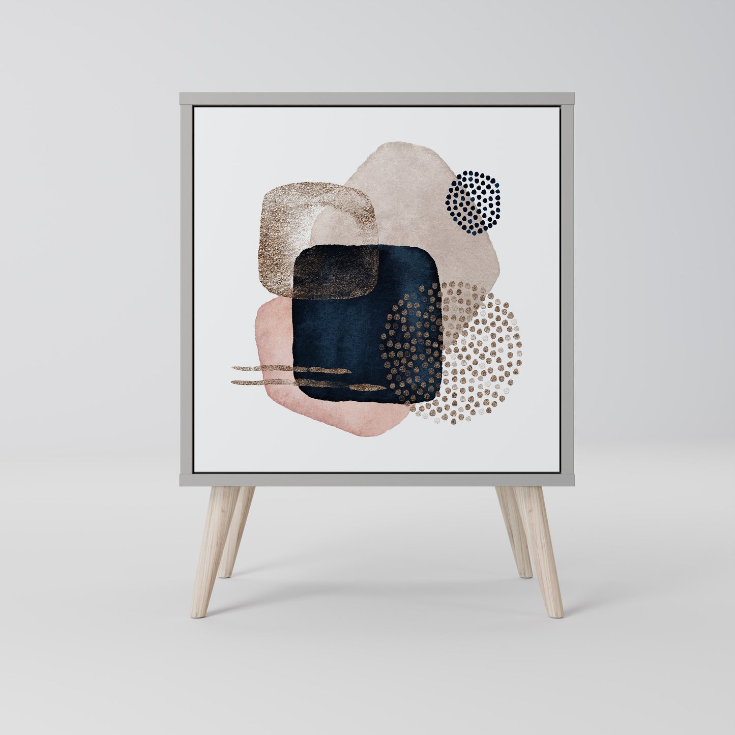 COLORFUL SHAPES 1-Door Sideboard in Grey Finish