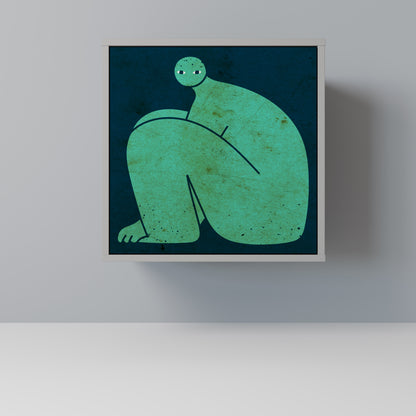 Credenza a 1 anta con finitura grigia, INSIEME MA SEPARATAMENTE