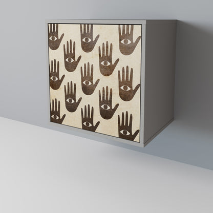 SEE MORE 1-Door Sideboard in Grey Finish