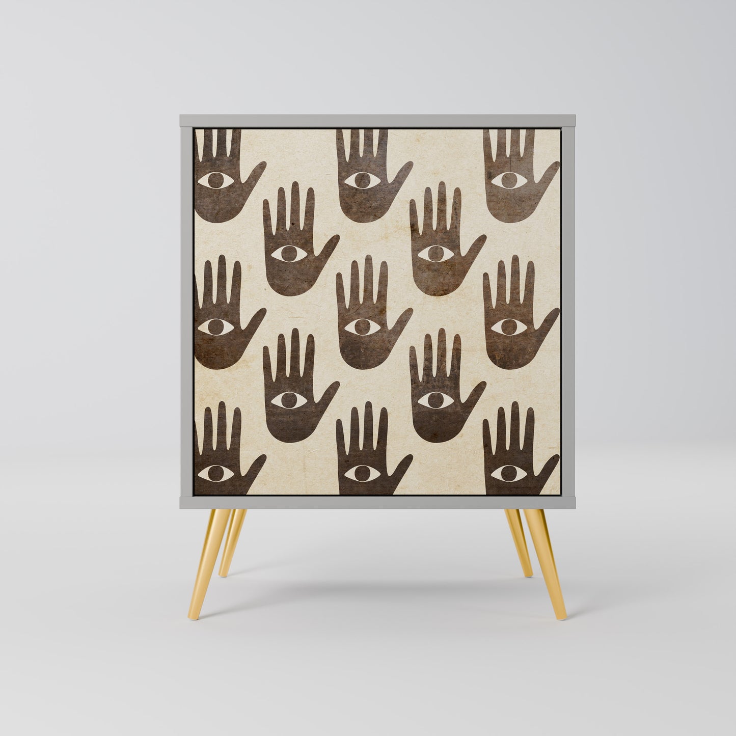 SEE MORE 1-Door Sideboard in Grey Finish