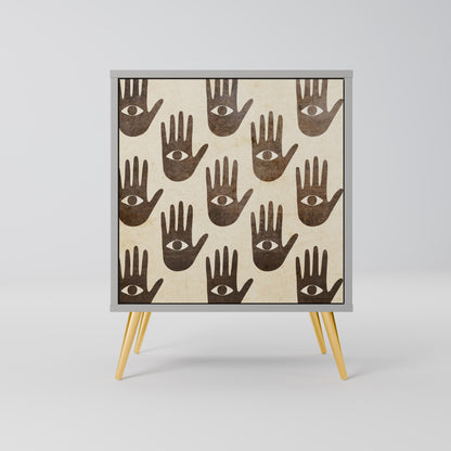 SEE MORE 1-Door Sideboard in Grey Finish