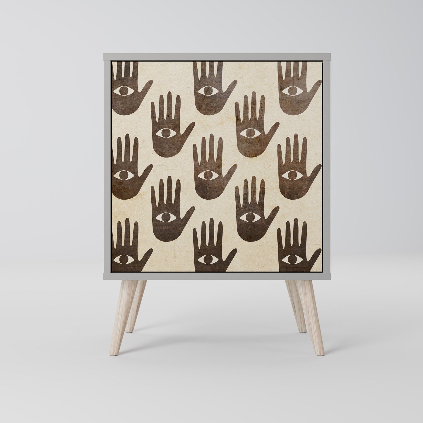 SEE MORE 1-Door Sideboard in Grey Finish