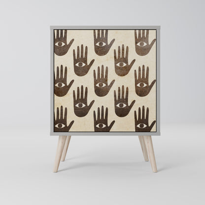 SEE MORE 1-Door Sideboard in Grey Finish