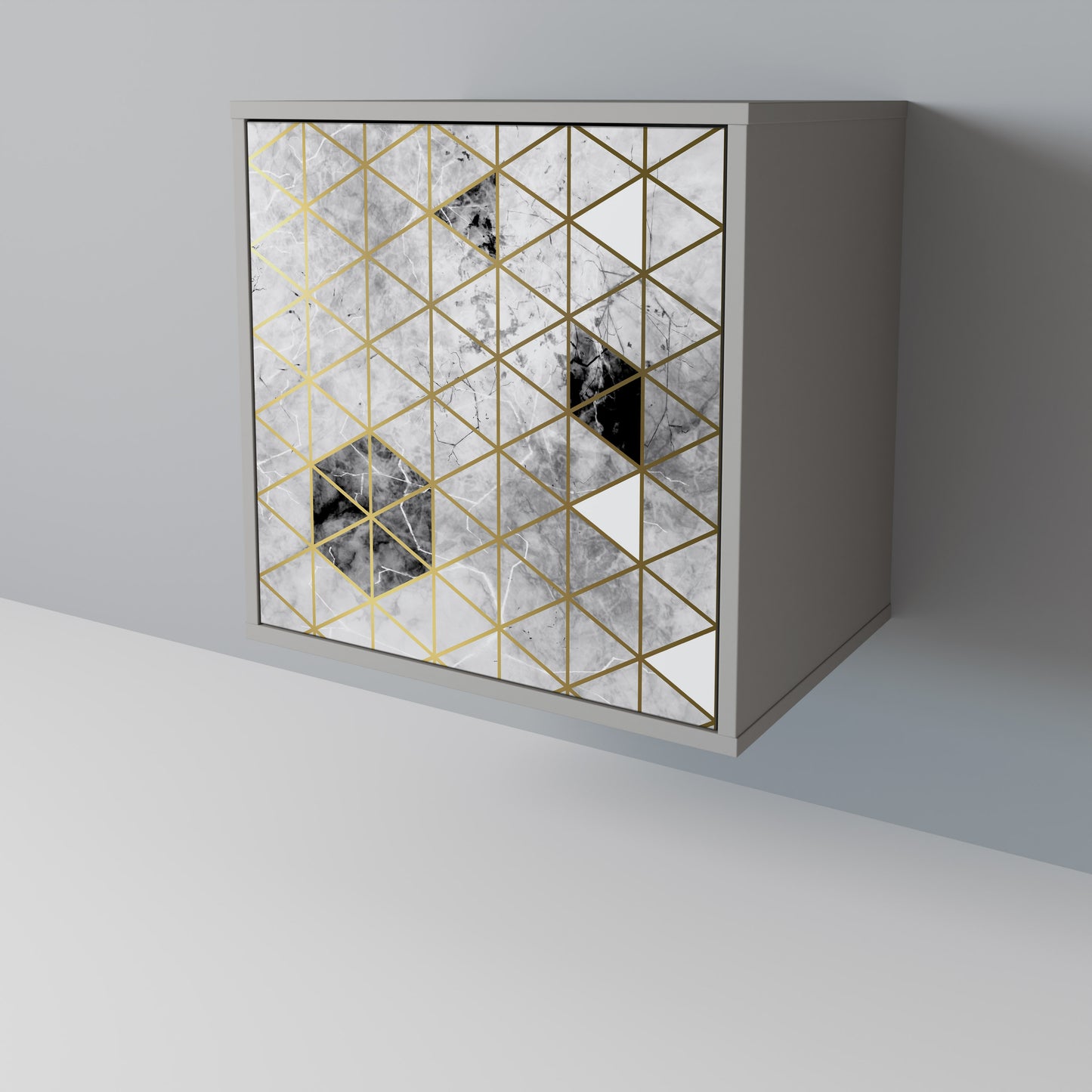 ASHEN ARIA 1-Door Sideboard in Grey Finish