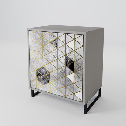 ASHEN ARIA 1-Door Sideboard in Grey Finish