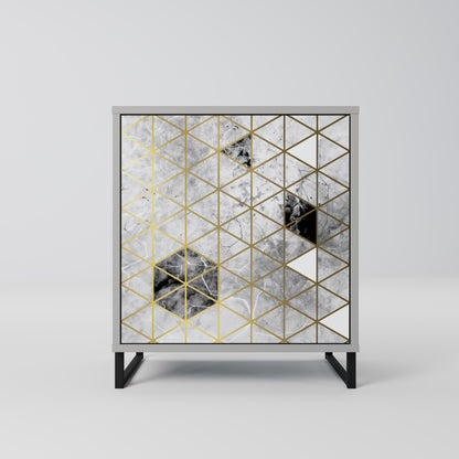 ASHEN ARIA 1-Door Sideboard in Grey Finish