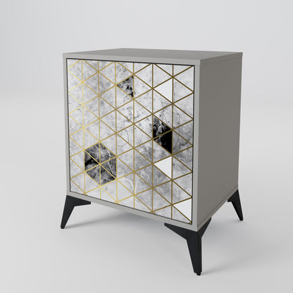 ASHEN ARIA 1-Door Sideboard in Grey Finish