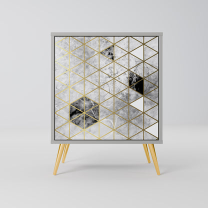 ASHEN ARIA 1-Door Sideboard in Grey Finish