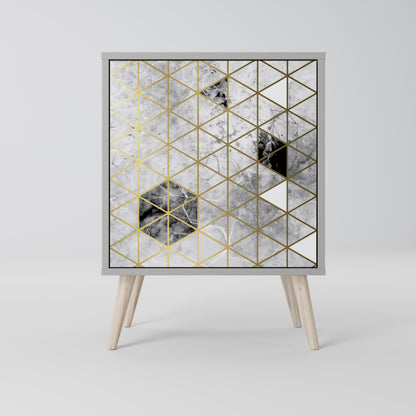 ASHEN ARIA 1-Door Sideboard in Grey Finish