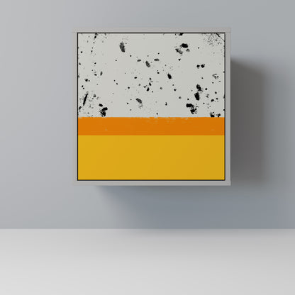 DYED BY ORANGE 1-Door Sideboard in Grey Finish